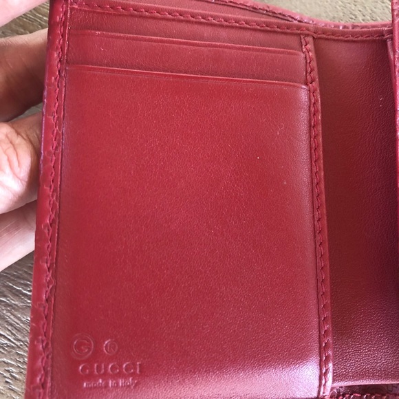 Gucci Guggissima soft wallet/Margaux color: Rosso - Picture 4 of 5